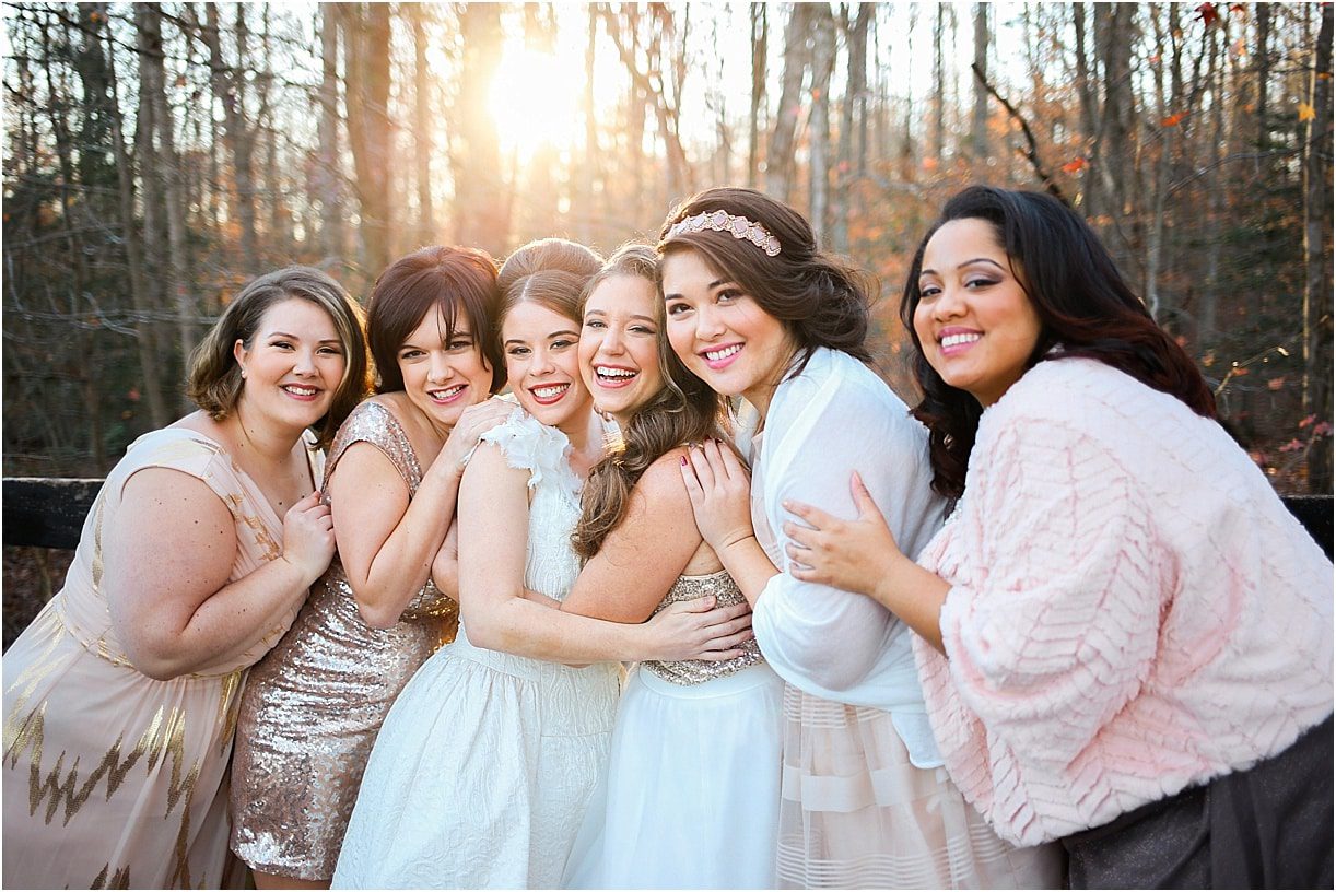 Bride and Bridesmaids Hair and Makeup