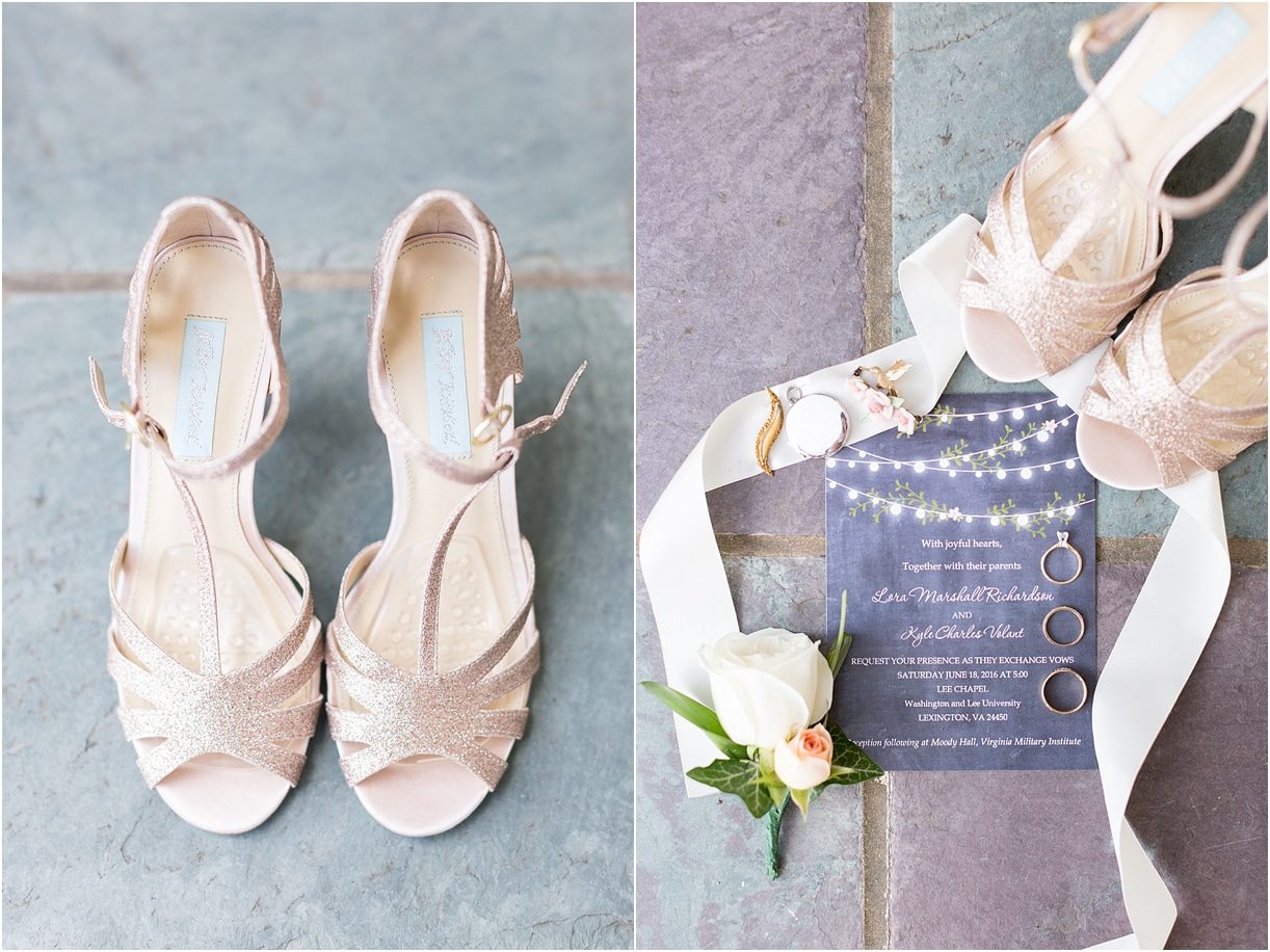 VMI Wedding at Virginia Military Institute Shoes