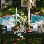 Art Deco Wedding Styled Shoot as seen on Hill City Bride Virginia Blog - gold, aqua, white, greenery, sweetheart table