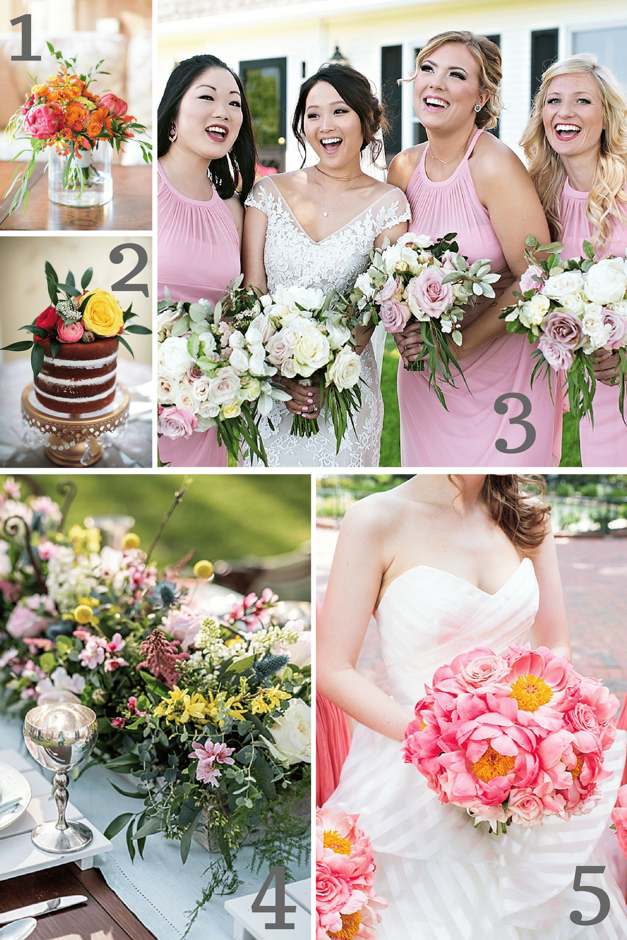 Floral Design Inspiration as seen on Hill City Bride