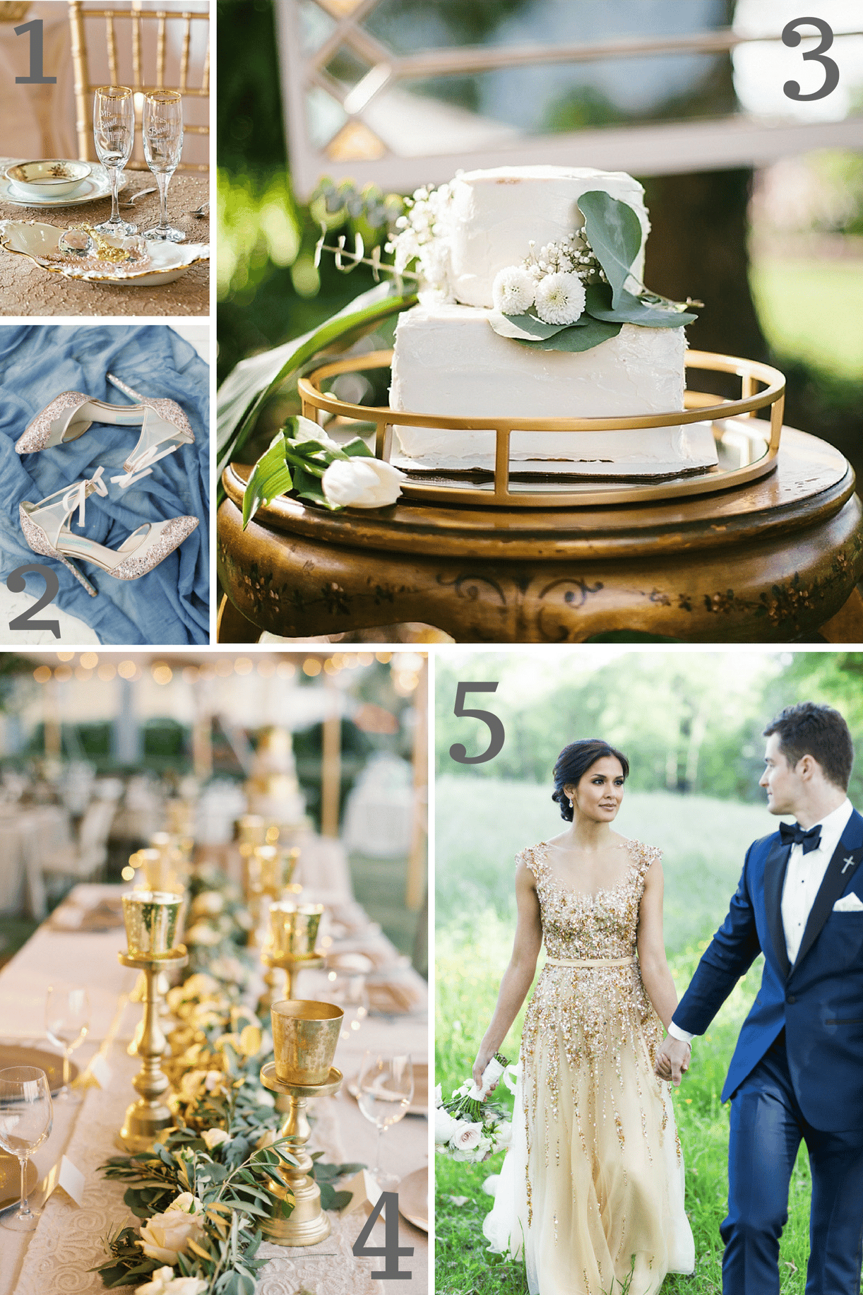 Gold Wedding Inspiration as seen on Hill City Bride