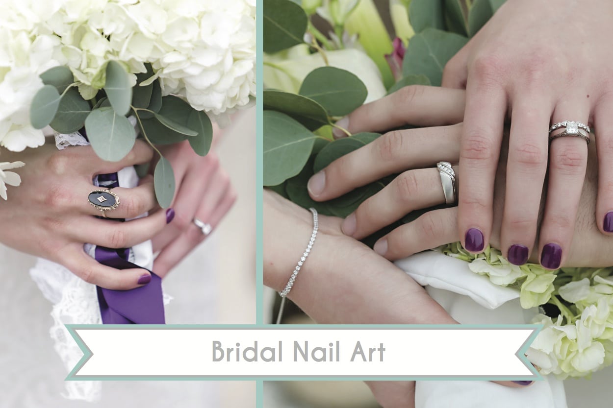 Bridal Nail Art as seen on Hill City Bride Wedding Blog