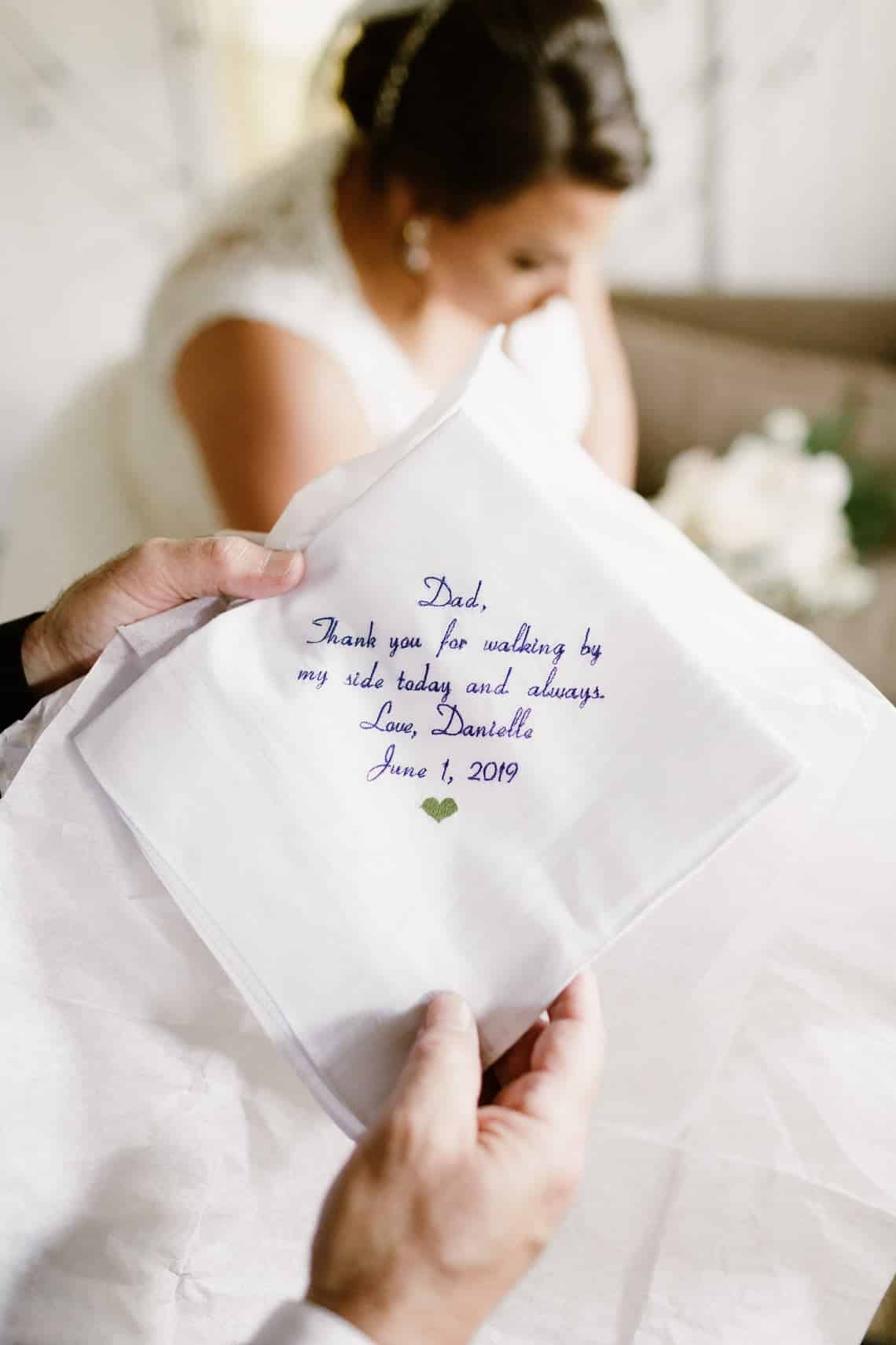 Father of the Bride Handkerchief | Personalized Handkerchief