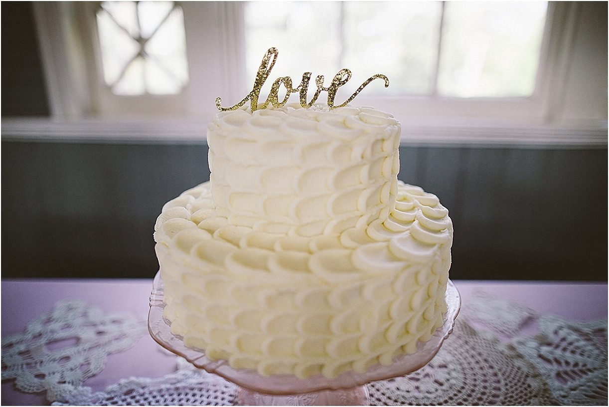 Lynchburg Virginia Sweet DIY Wedding as seen on Hill City Bride Cake Topper Love