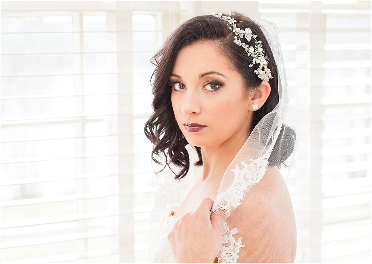 Lovely Plantation Wedding Styled Shoot as seen on Hill City Bride Veil Makeup Hair Bridal Look Style