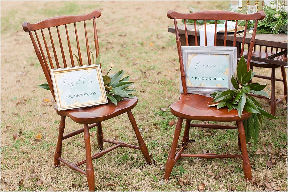 Lovely Plantation Wedding Styled Shoot as seen on Hill City Bride Seating Chairs Vintage