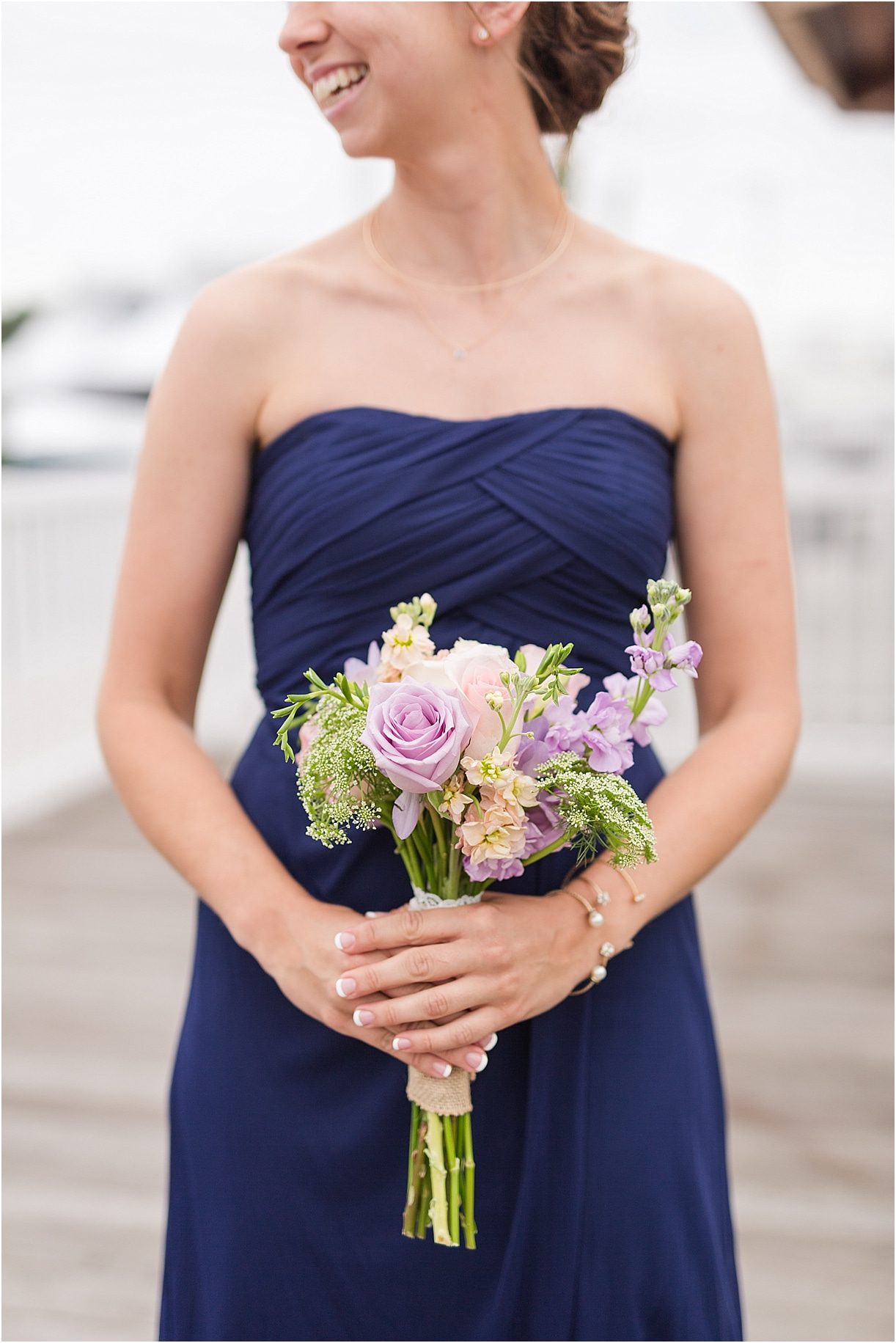 A Waterside Virginia Beach Wedding as seen on Hill City Bride Virginia Wedding Blog - lavender, purple, navy, marina