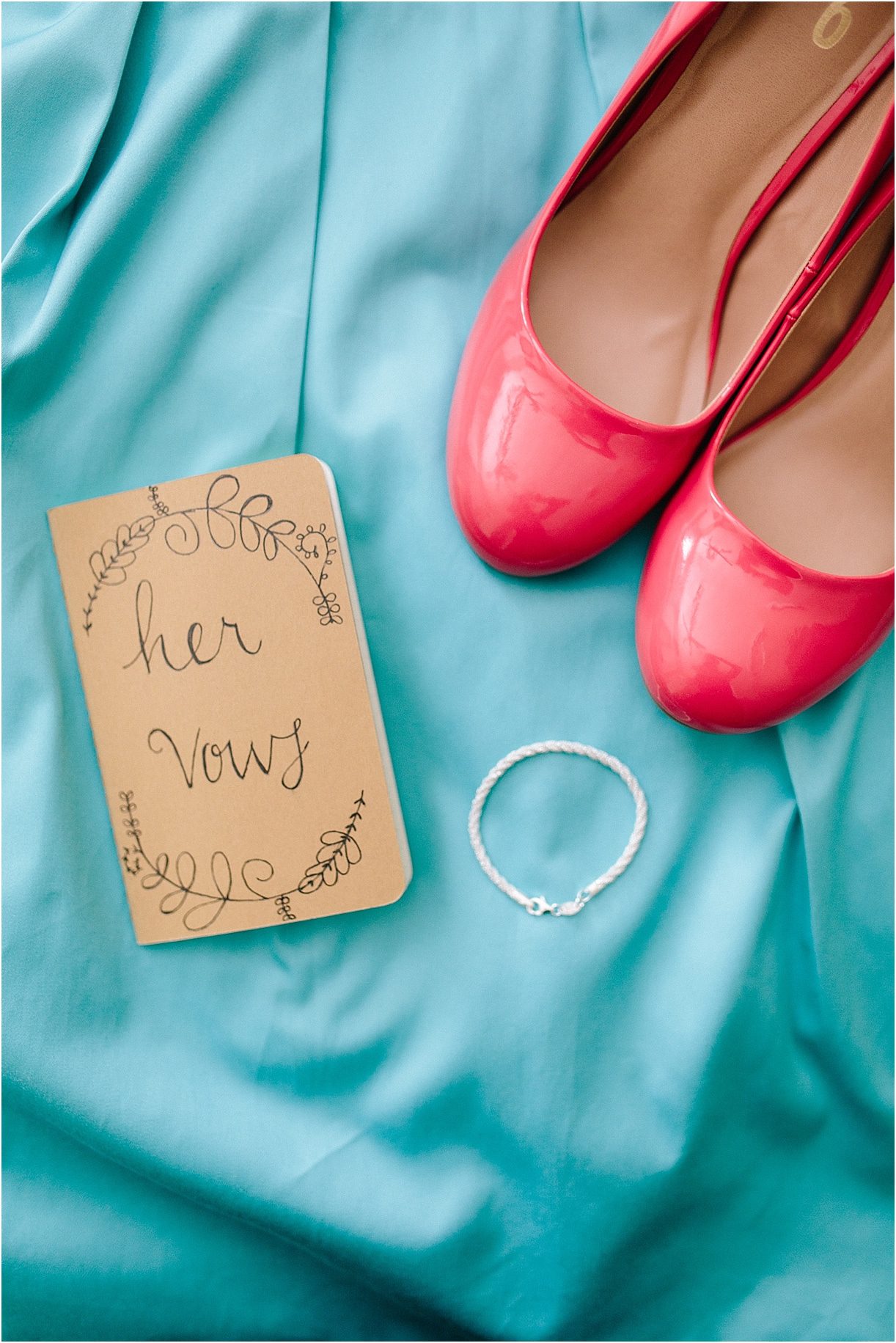 A Pink and Aqua Roanoke Virginia Wedding as seen on Hill City Bride Blog and Magazine - shoes, details