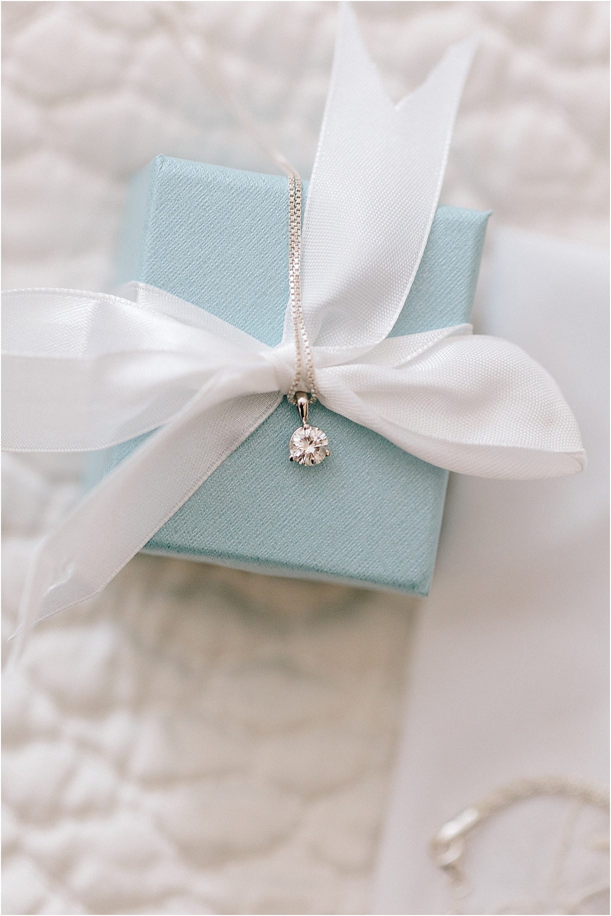 A Pink and Aqua Roanoke Virginia Wedding as seen on Hill City Bride Blog and Magazine - diamond necklace