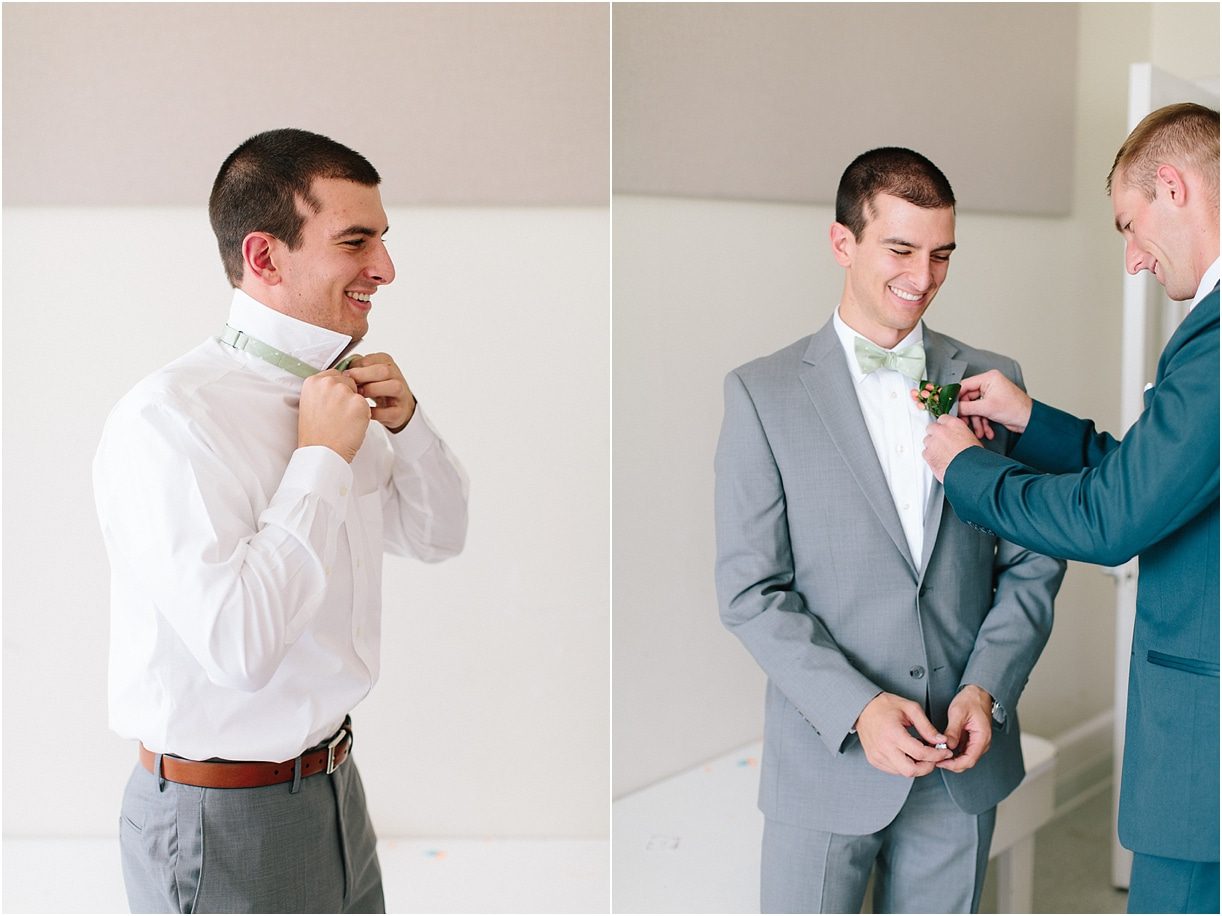 A Pink and Aqua Roanoke Virginia Wedding as seen on Hill City Bride Blog and Magazine - groom