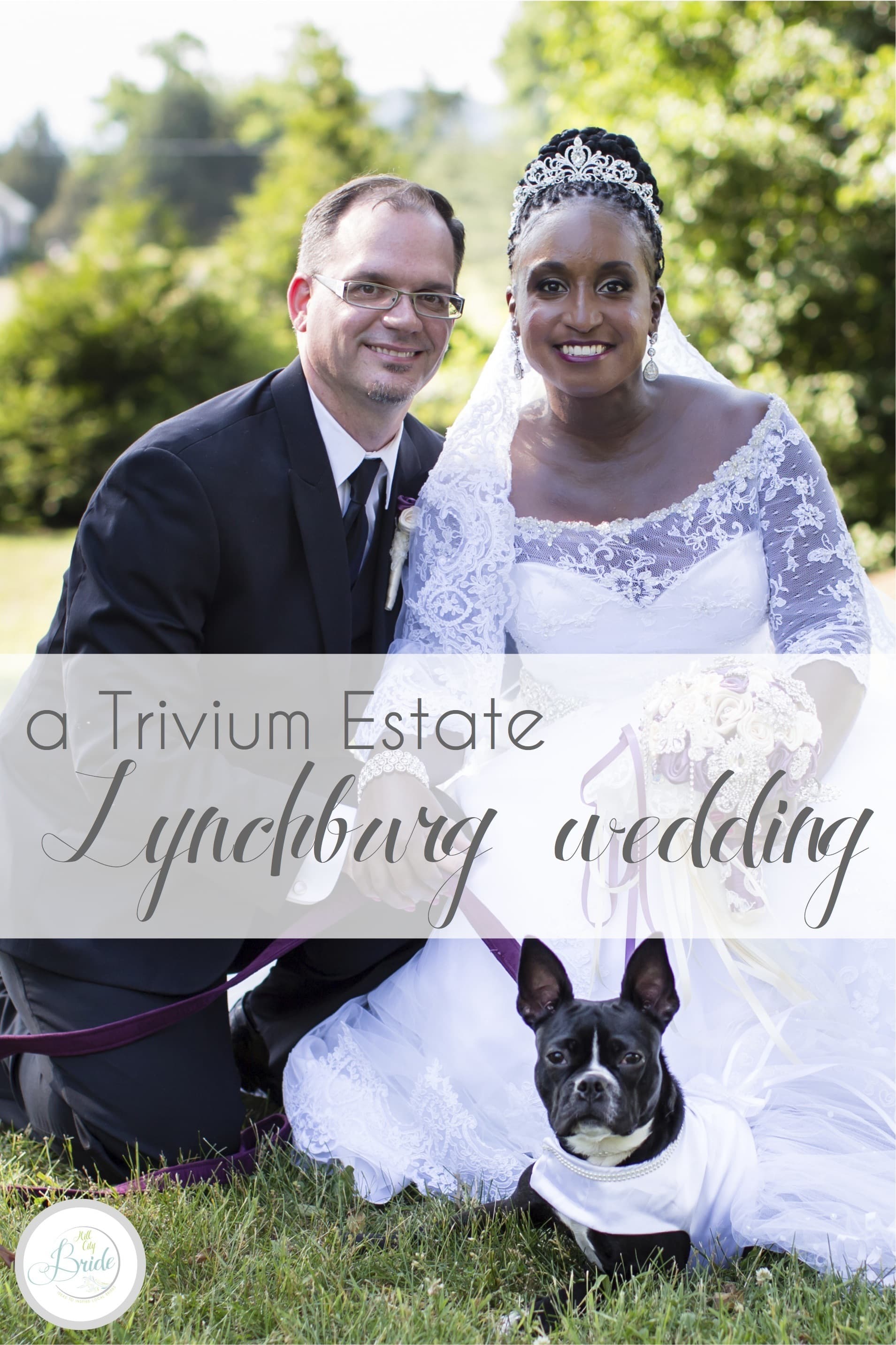 Trivium Estate Lynchburg Virginia Wedding Interracial with Dog as seen on Hill City Bride Blog and Magazine