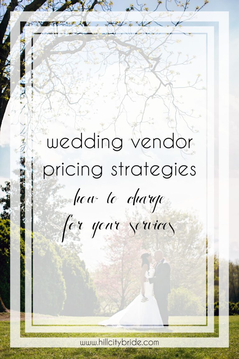 Wedding Vendor Pricing Strategies