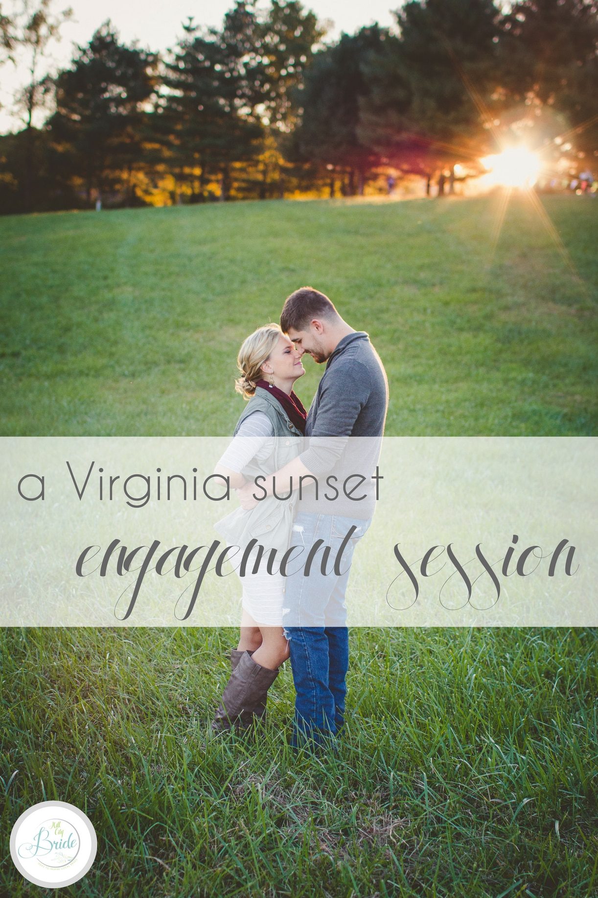 Virginia Sunset Engagement Session at Natural Tunnel State Park as seen on Hill City Bride Wedding Blog E-session