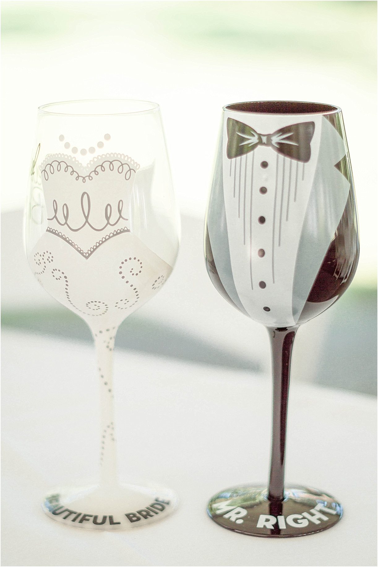 Interracial Lavender Richmond Virginia Wedding as seen on Hill City Bride Blog by Demi Mabry Photography personalized painted wine glasses