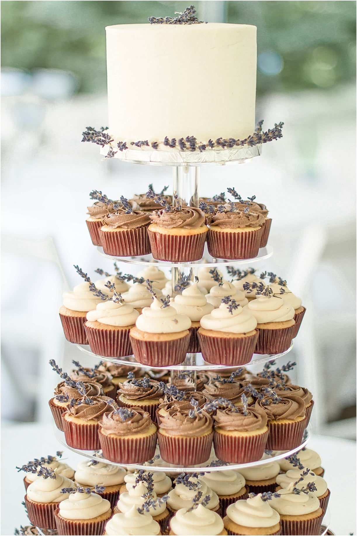 Interracial Lavender Richmond Virginia Wedding as seen on Hill City Bride Blog by Demi Mabry Photography cake cupcakes