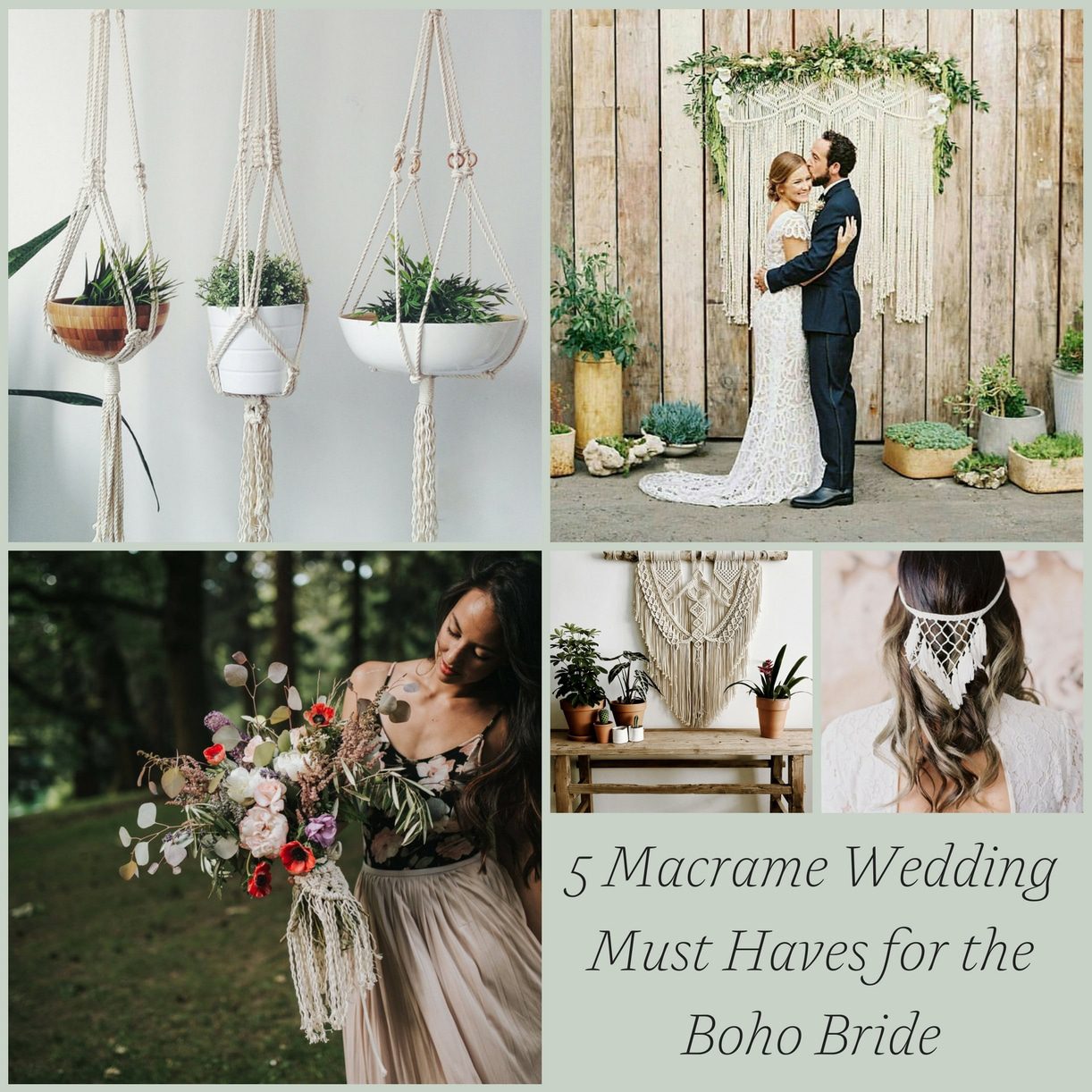 5 Macrame Wedding Must Haves for the Boho Bride as seen on Hill City Bride Virginia Wedding Blog
