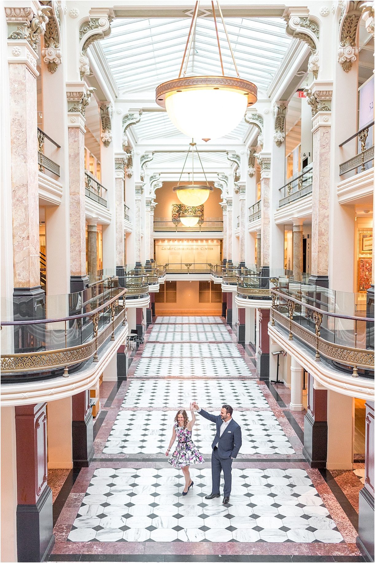 Washington DC National Portrait Gallery Engagement Session as seen on Hill City Bride Virginia Wedding Blog by Kir2ben