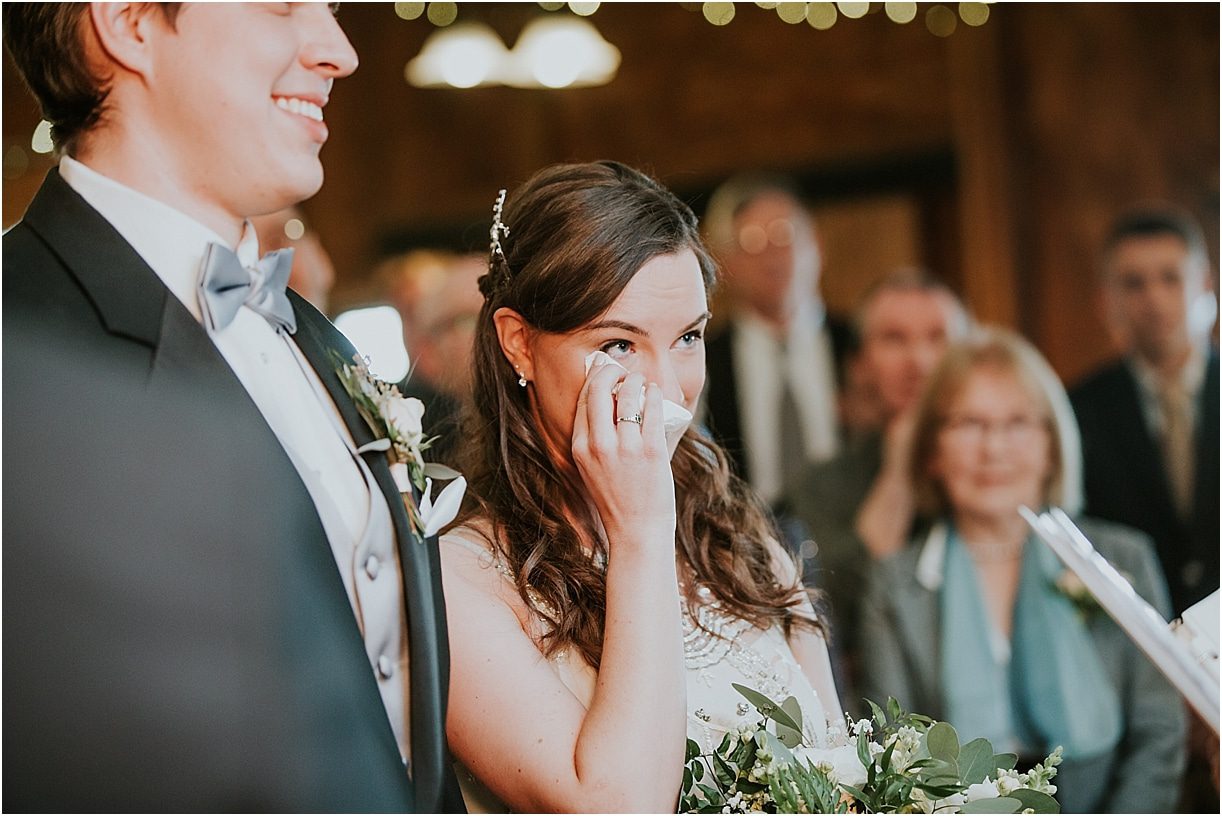 Lovely Virginia Vineyard Wedding as seen on Hill City Bride Blog by Vness Photography - ceremony, crying