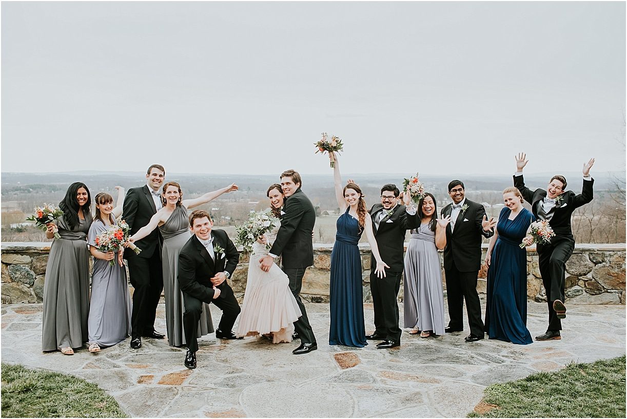 Lovely Virginia Vineyard Wedding as seen on Hill City Bride Blog by Vness Photography - bridal party