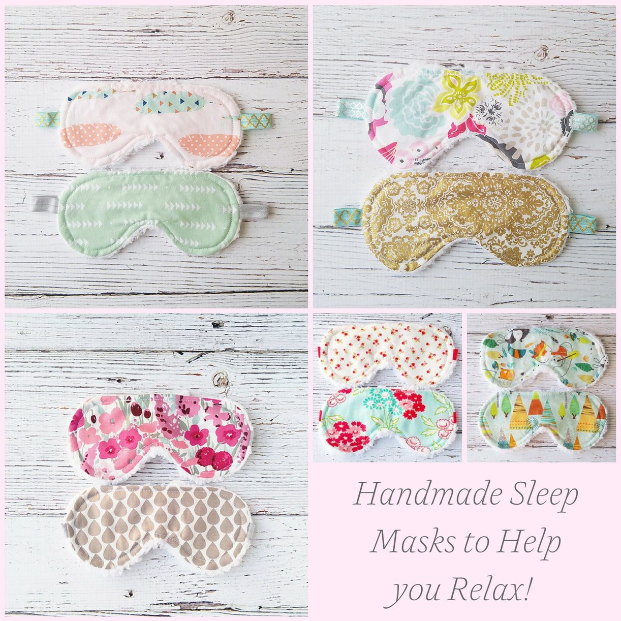 Handmade Sleep Masks to Help You Relax from Etsy as seen on Hill City Bride Virginia Wedding Blog