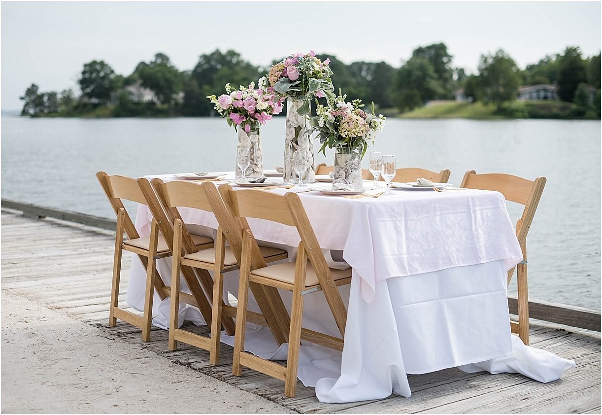 The Tides Inn Virginia Wedding Inspiration as seen on Hill City Bride Blog by Will Hawkins Photography - reception, catering, food, table