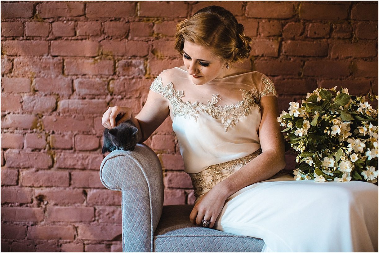 Smitten with Kittens Getting Ready Photo Shoot as seen on Hill City Bride Wedding Blog