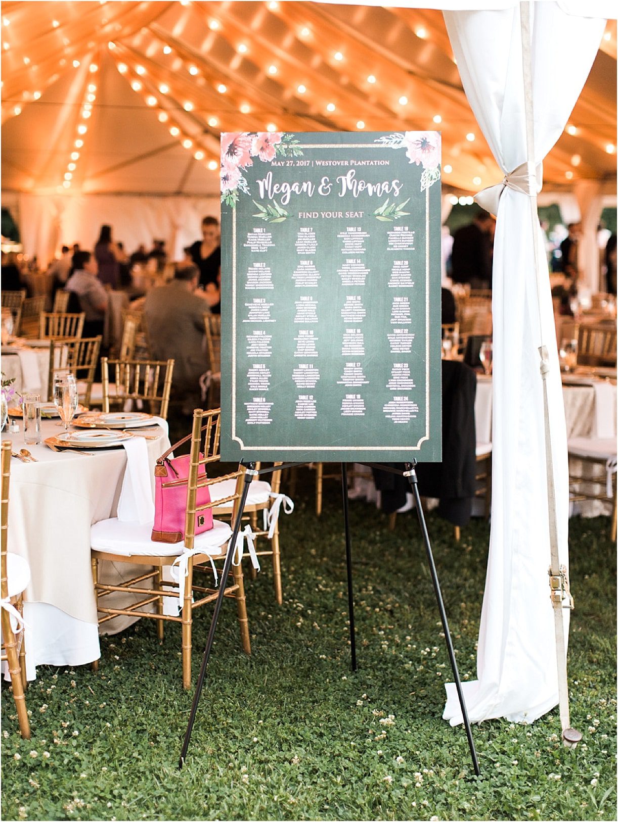 Historic Virginia Plantation Wedding as seen on Hill City Bride Blog by Rebekah Emily Photography - seating chart, reception