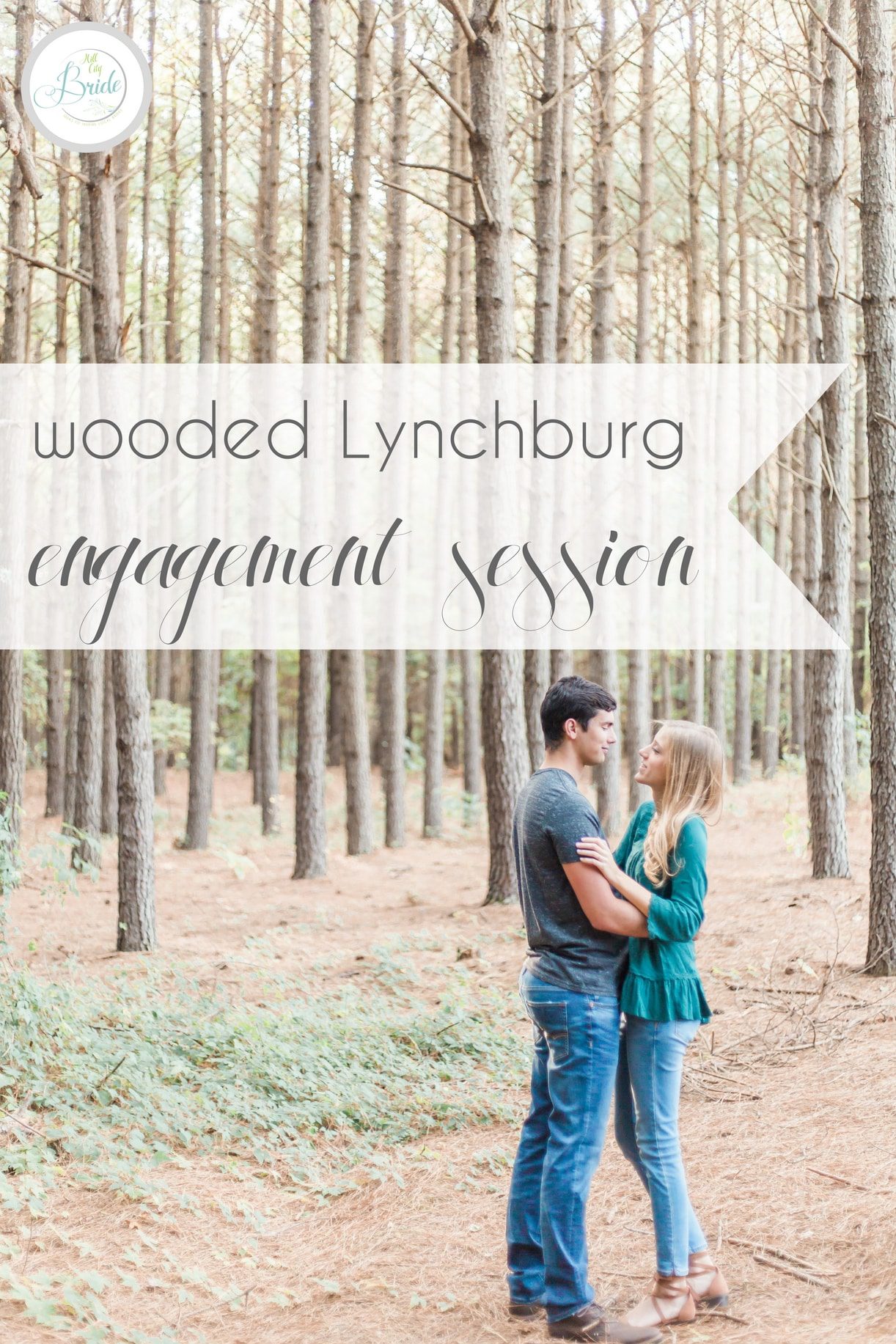 Wooded Lynchburg Engagement Session as seen on Hill City Bride Lynchburg Wedding Blog