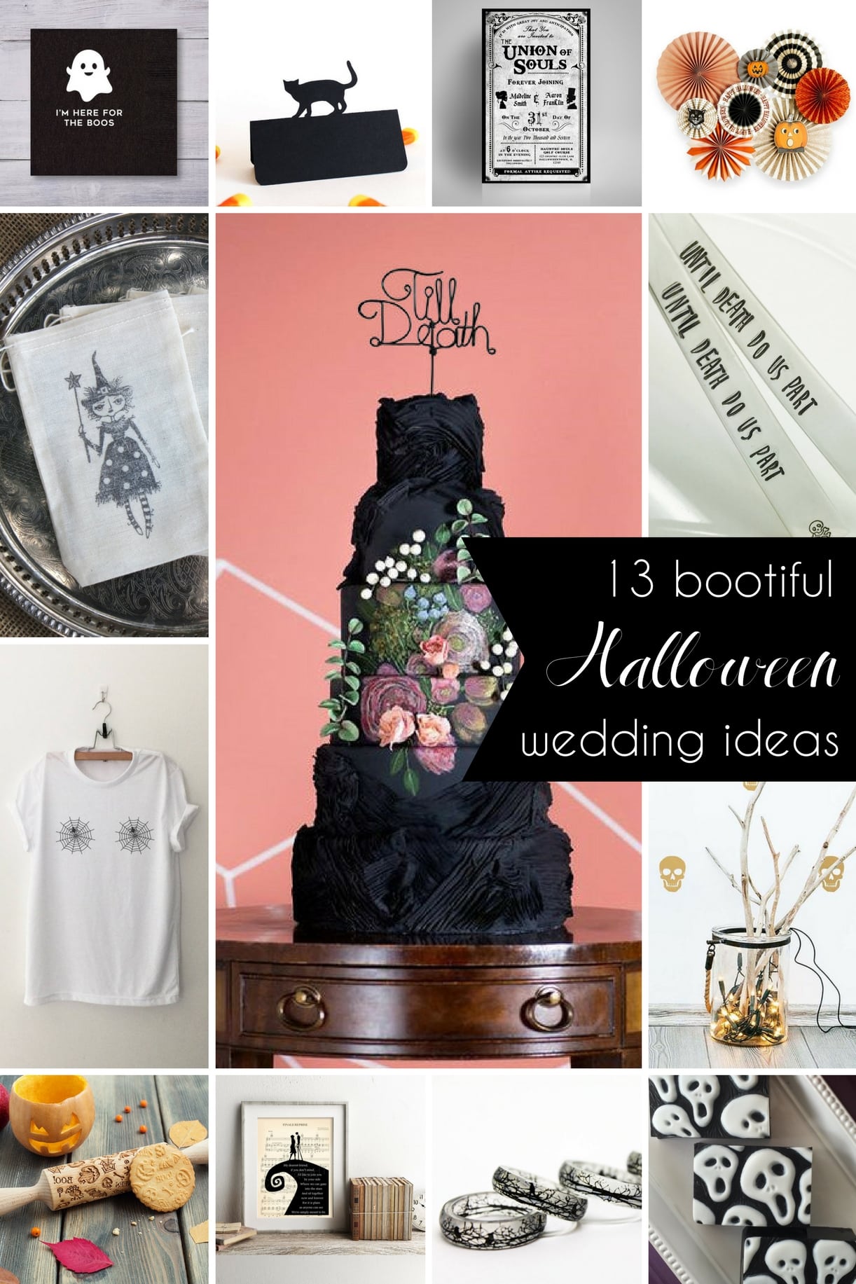 Bootiful Halloween Wedding Ideas as seen on Hill City Bride Virginia Blog and Magazine