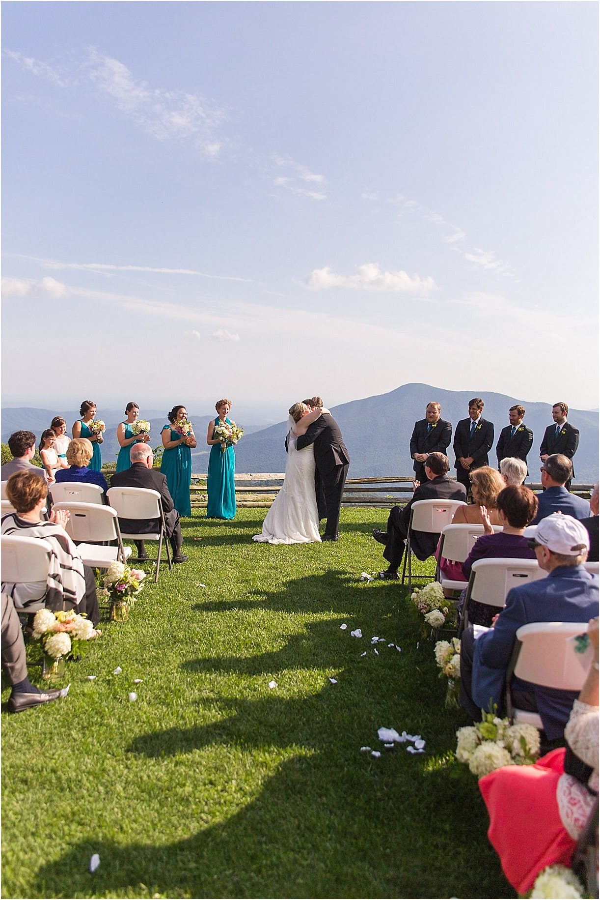Virginia Ski Resort Wedding at Wintergreen as seen on Hill City Bride Wedding Blog by Ashley Eiban - ceremony, mountains