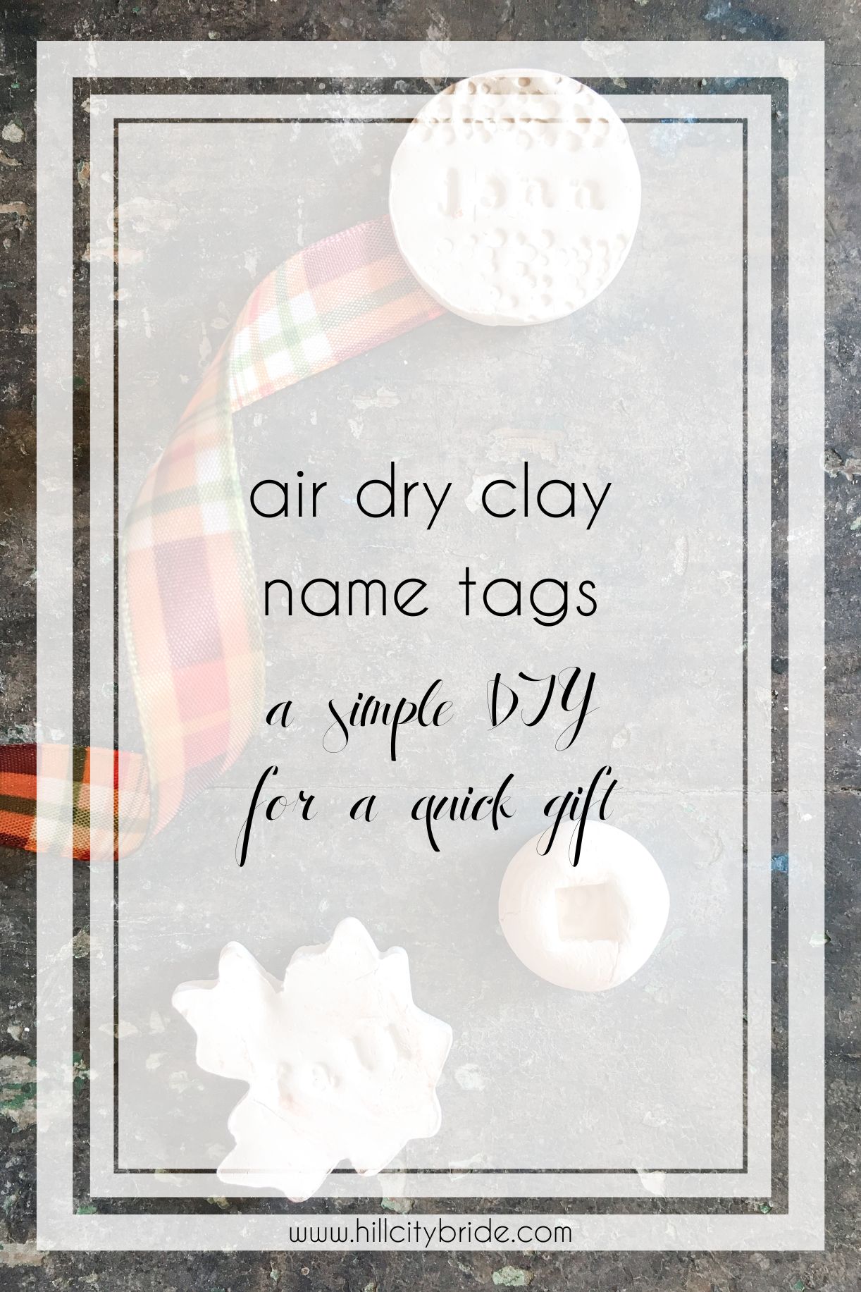 Air Dry Clay Name Tags DIY