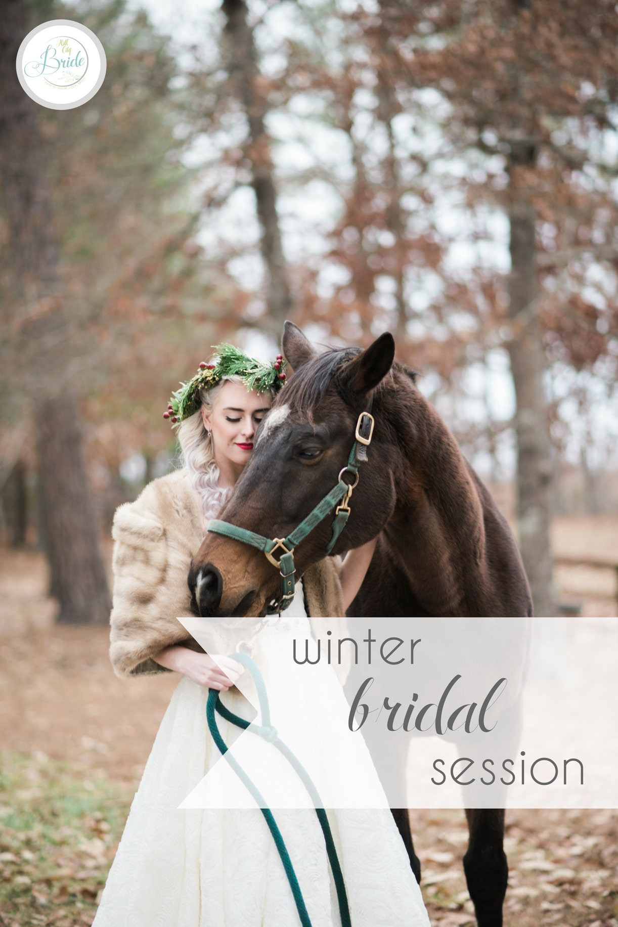 Horses and Hot Cocoa Winter Bridal Shoot as seen on Hill City Bride Virginia Wedding Blog