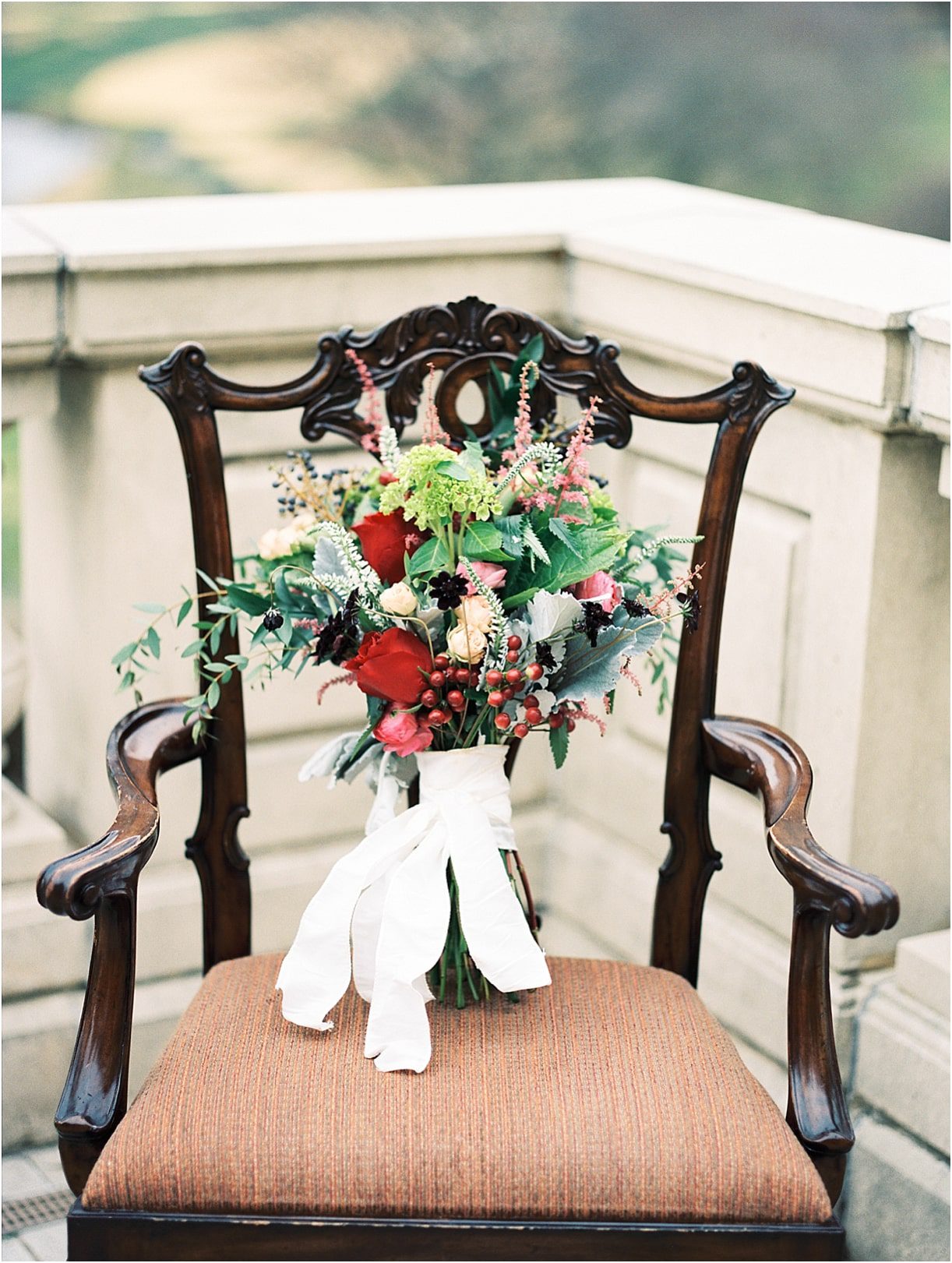 Christmas Wedding Holiday Berries Winter Styled Shoot as seen on Hill City Bride Virginia Wedding Blog - flowers, bouquet