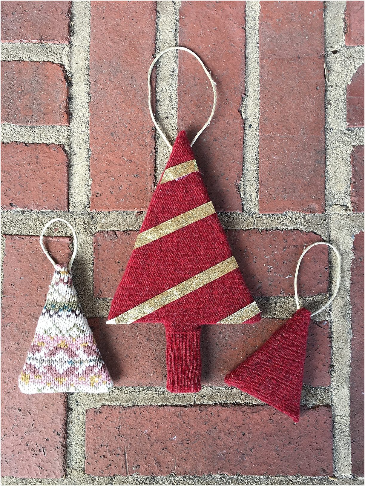 Upcycled Sweater DIY Projects as seen on Hill City Bride Virginia Wedding Blog - gift tags, hand made, handdmade, tag, ornament