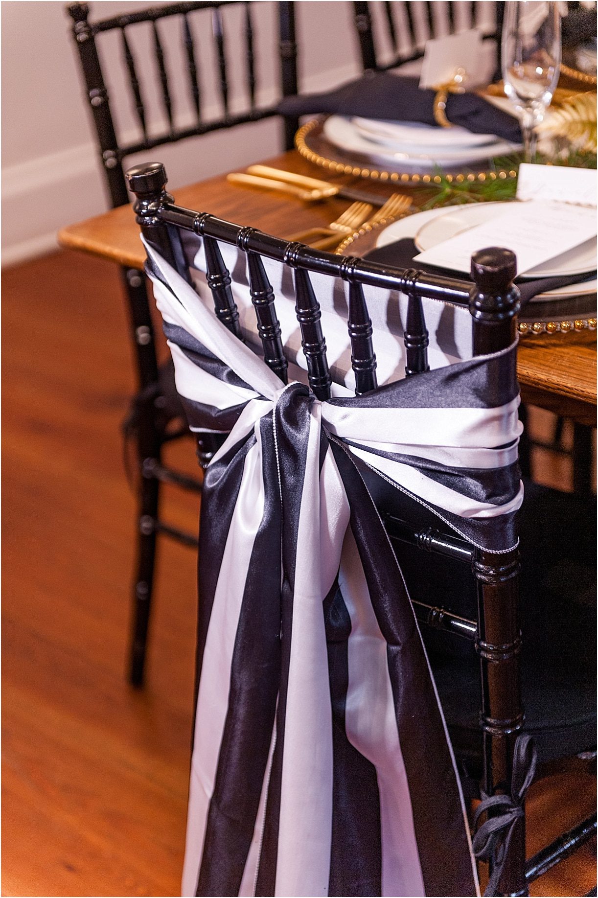 New Year's Eve Wedding Inspiration | Hill City Bride Virginia Wedding Blog - NYE Chair Wrap