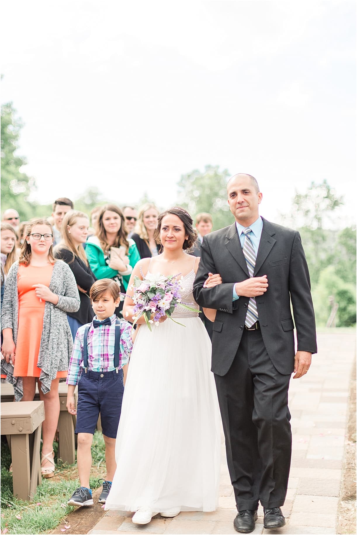 Spring Vineyard Wedding | Hill City Bride Virginia Wedding Blog - Jessica Green Photography - father aisle walking