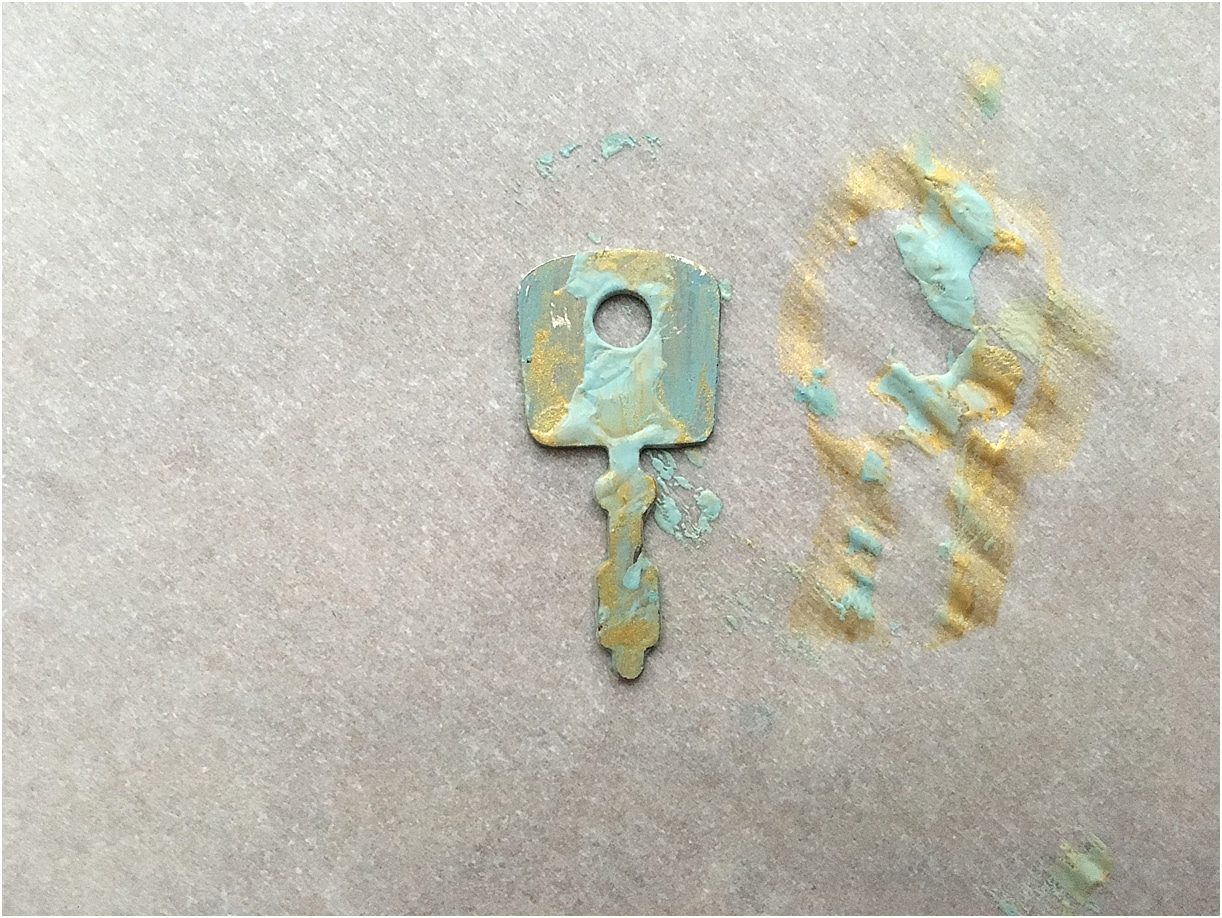 DIY Painted Key Necklace Vintage Metal | Hill City Bride Virginia Wedding Blog