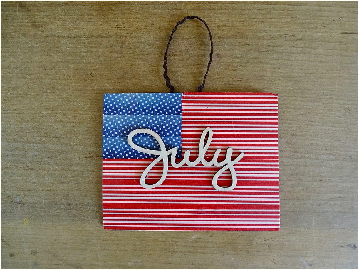 DIY Washi Tape Flag 4th Fourth of July Patriotic | Hill City Bride Virginia Wedding Blog