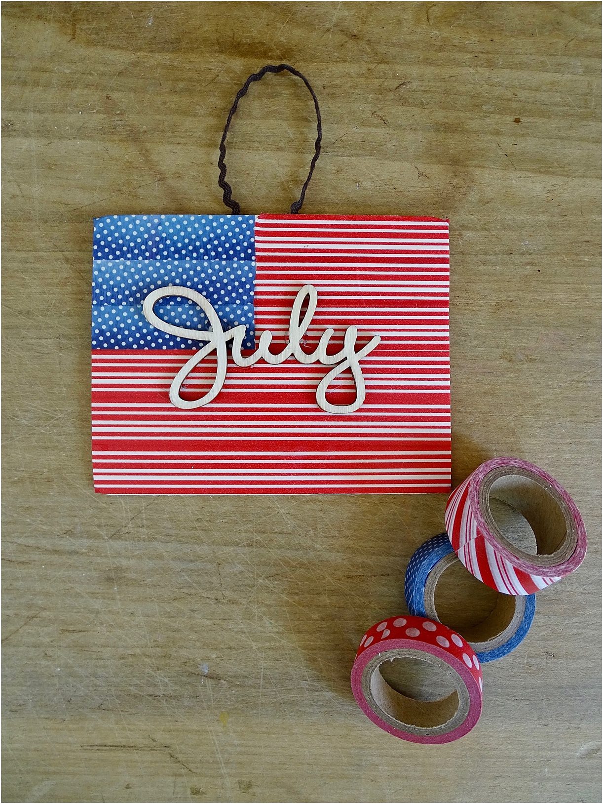 DIY Washi Tape Flag 4th Fourth of July Patriotic | Hill City Bride Virginia Wedding Blog