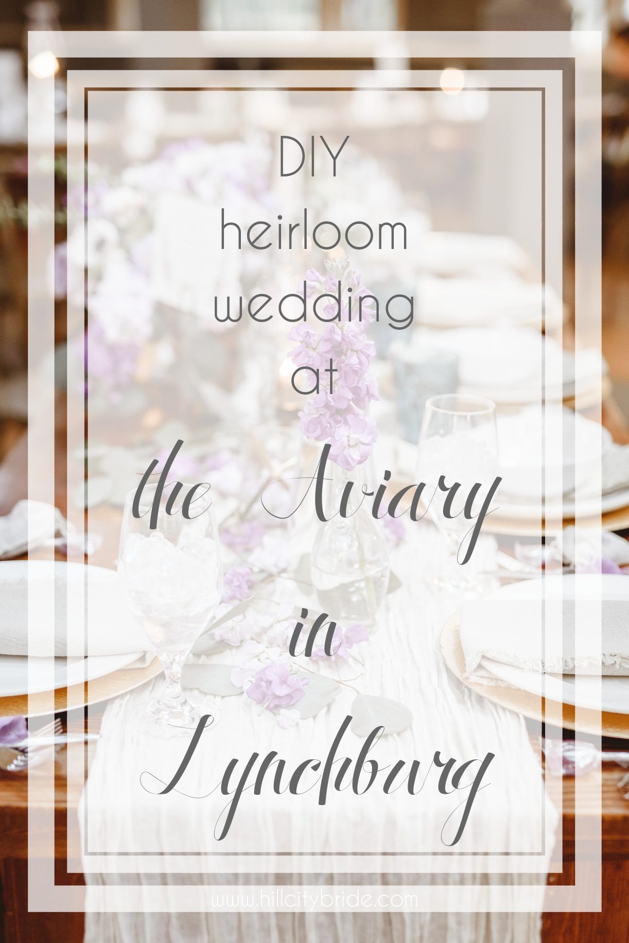 Vintage Heirloom DIY Wedding at the Aviary in Lynchburg Virginia Purple Lavender | Hill City Bride Wedding Blog