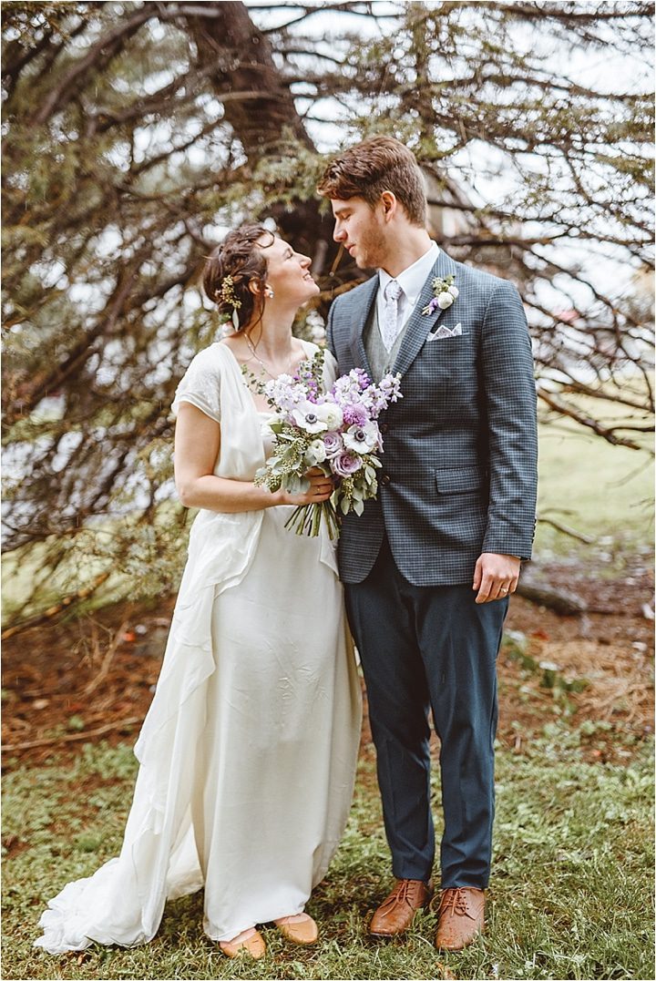 Vintage Heirloom DIY Wedding at the Aviary in Lynchburg Virginia Purple Lavender | Hill City Bride Wedding Blog Bride Groom