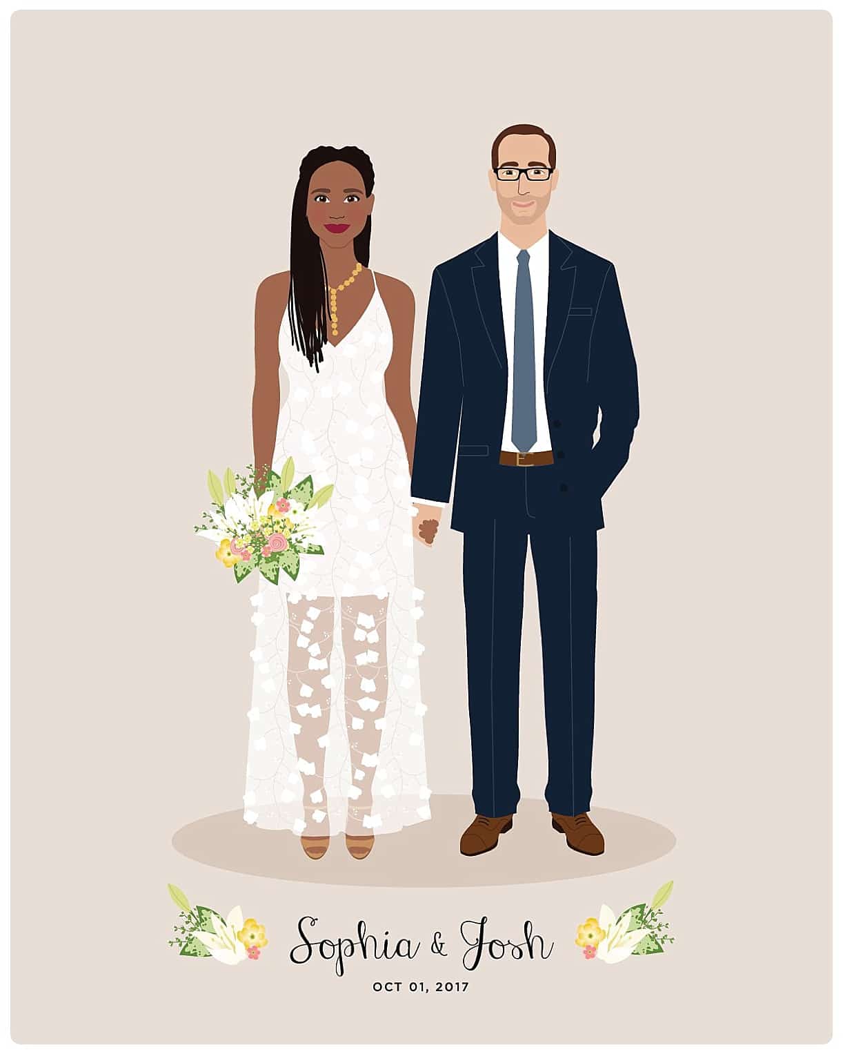 Personalized Gift Ideas for Newlyweds Couples | Hill City Bride Virginia Wedding Blog Digital Portrait Groom 