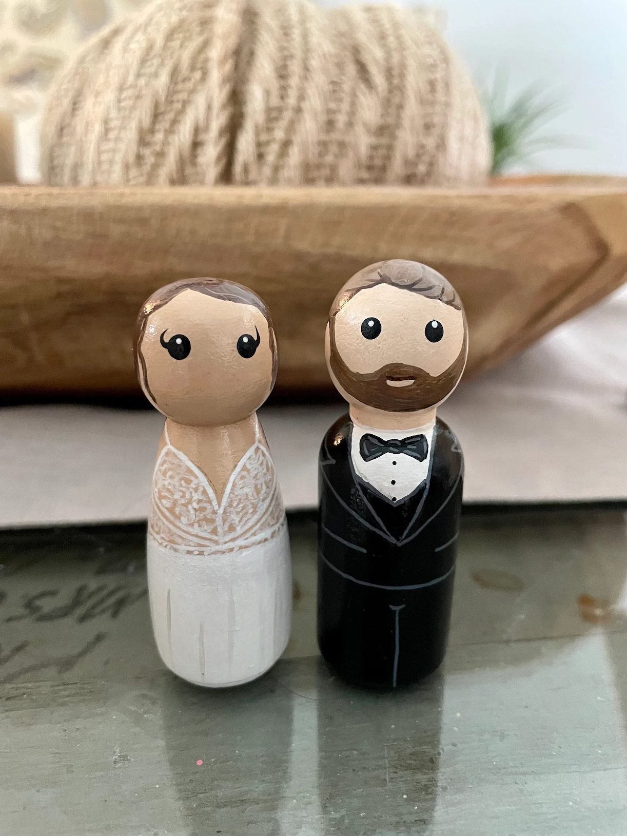 Custom Wedding Peg Dolls