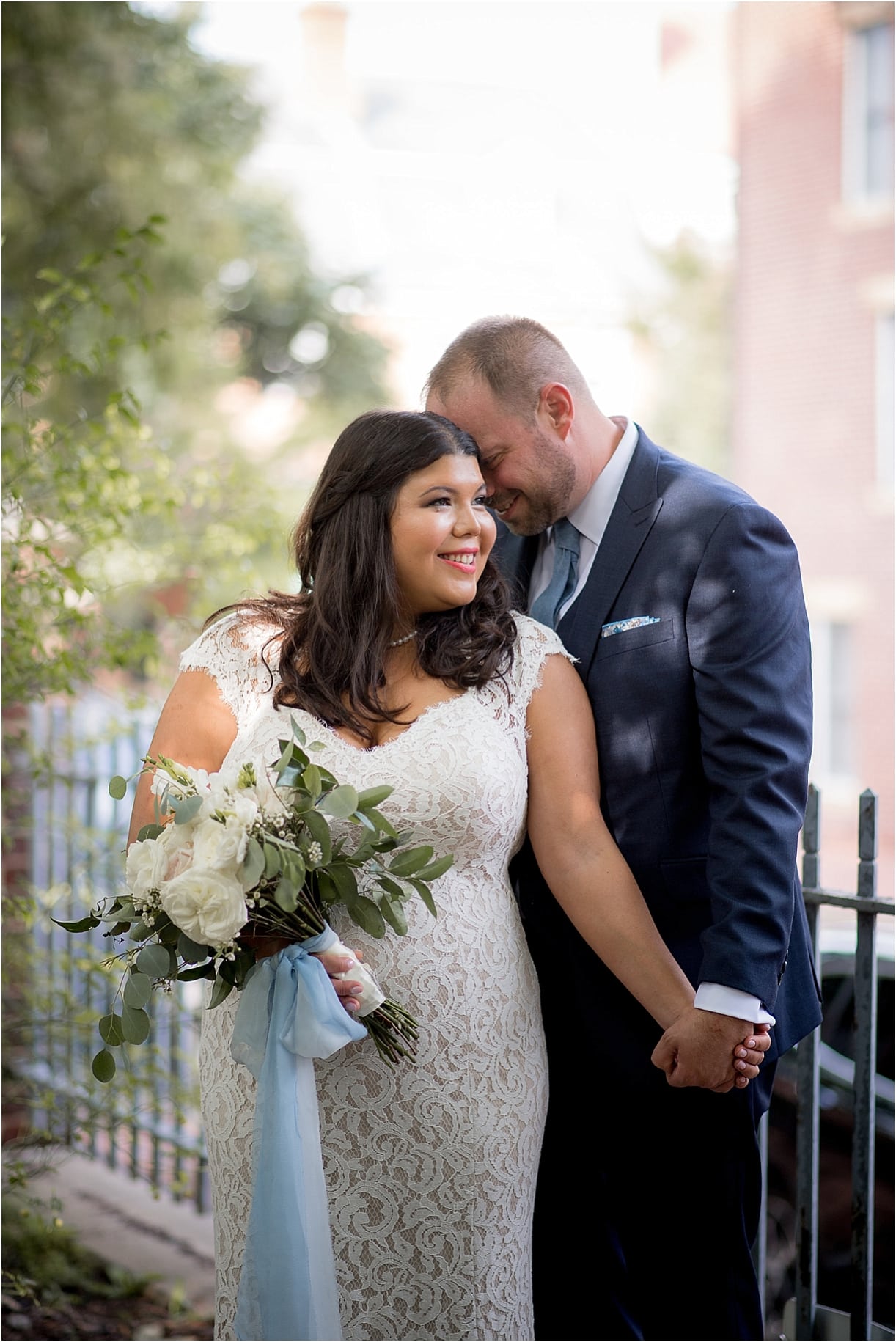 Blue Outdoor Wedding in Alexandria Virginia with Perfect Details | Hill City Bride Blog for Ideas and Inspiration Flowers Groom