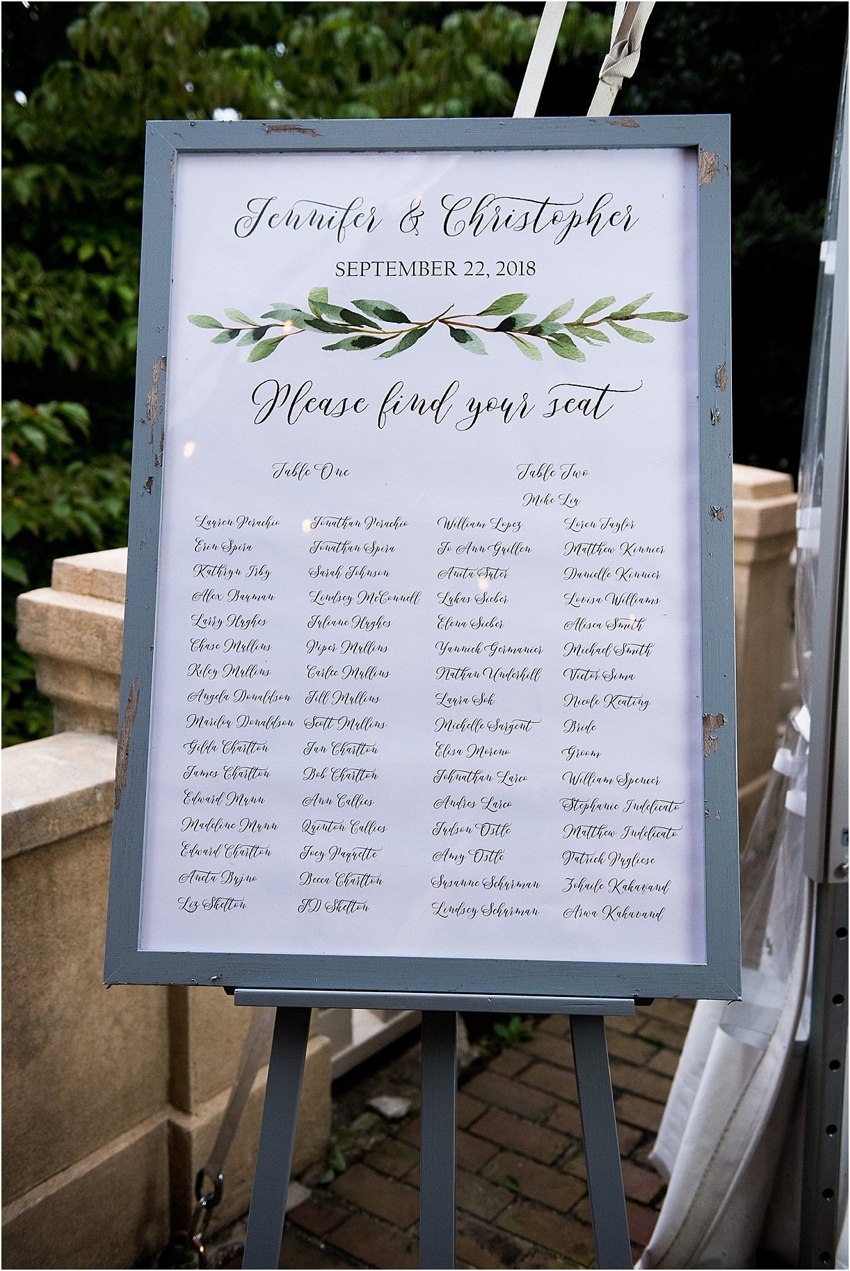 Blue Outdoor Wedding in Alexandria Virginia with Perfect Details | Hill City Bride Blog for Ideas and Inspiration Alexandria Seating Chart
