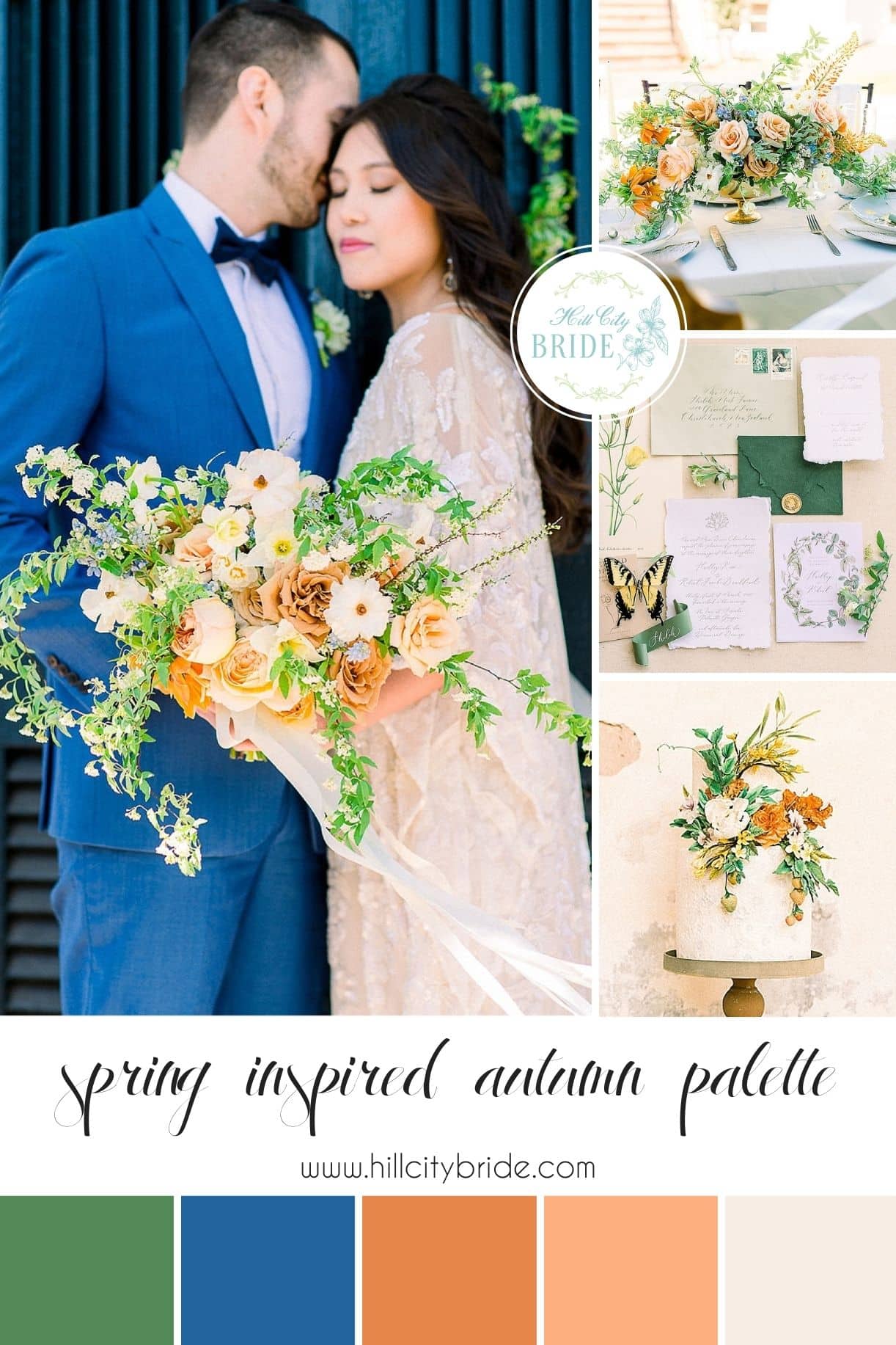 Spring Inspired Autumn Wedding Colors | Fall Wedding Colors
