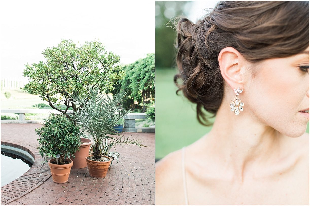 Peach Inspired Wedding Inspiration at the Arboretum Earrings Nature