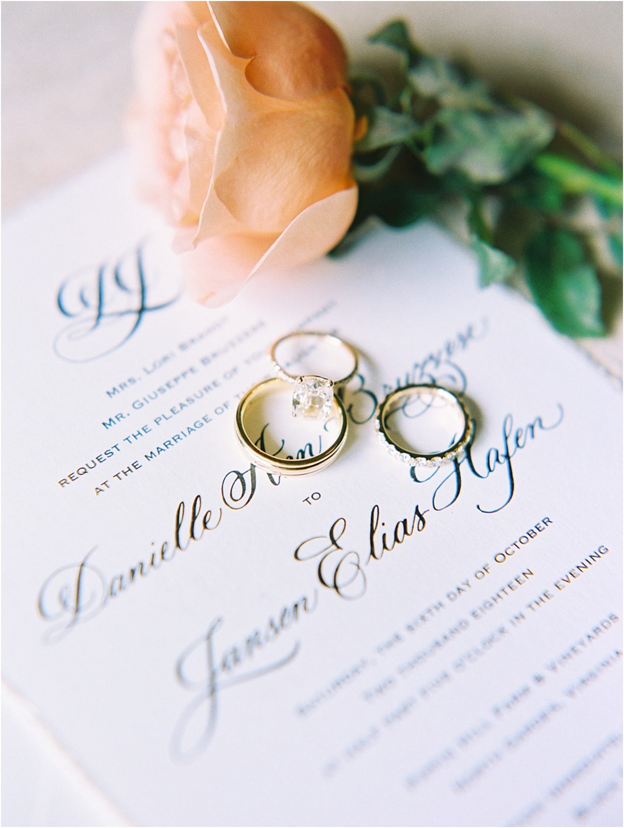Gorgeous Pippin Hill Wedding in Charlottesville Virginia Bands Rings