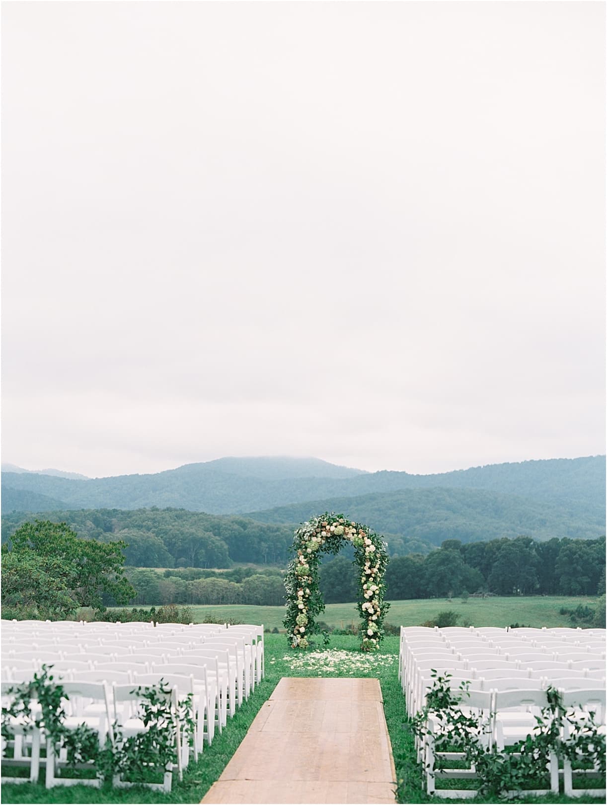 Gorgeous Pippin Hill Wedding in Charlottesville Virginia Ceremony Setup