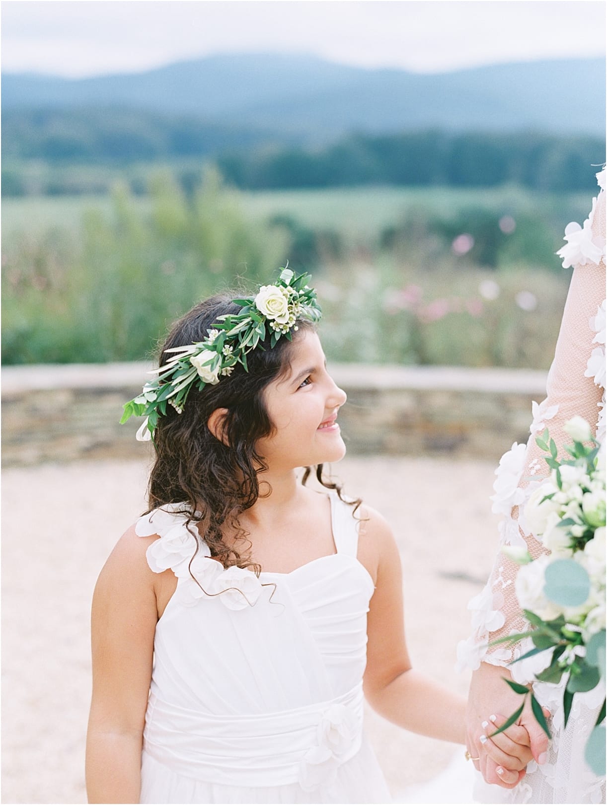 Gorgeous Pippin Hill Wedding in Charlottesville Virginia Flower Girl Crown